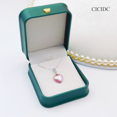 CICIDC Natural Pink Seawater Mabei Necklace