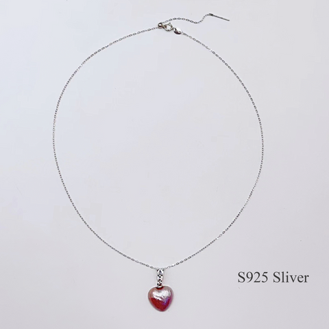 CICIDC Natural Pink Seawater Mabei Necklace