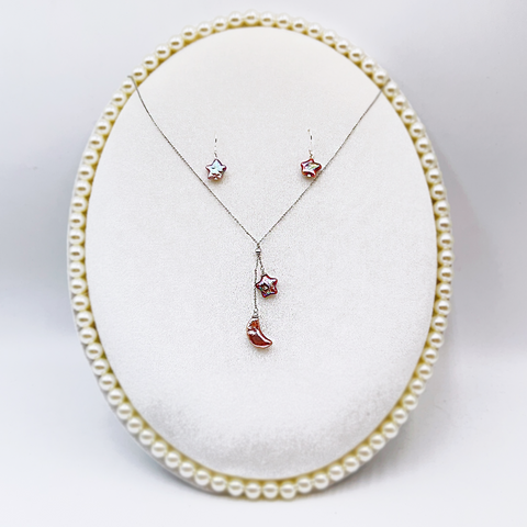 CICIDC Natural Baroque Star Moon Pearl Set
