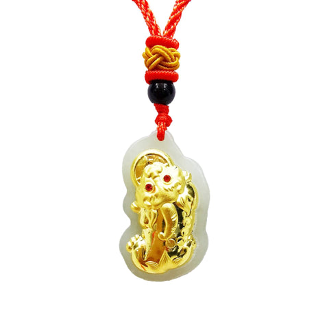 Natural Jade Pixiu Necklace