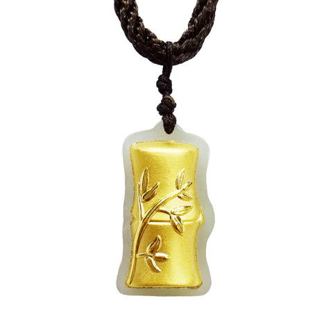 Natural Jade Bamboo Necklace