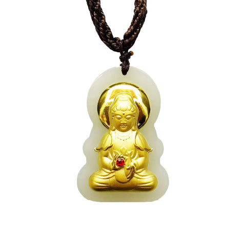 Natural Jade Buddha Necklace