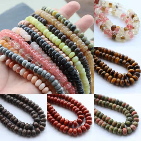 Natural Gorgeous Round Wheel/Abacus Beads Strings(5X8MM) for DIY