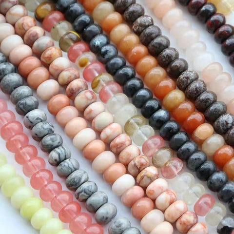 Natural Gorgeous Round Wheel/Abacus Beads Strings(5X8MM) for DIY