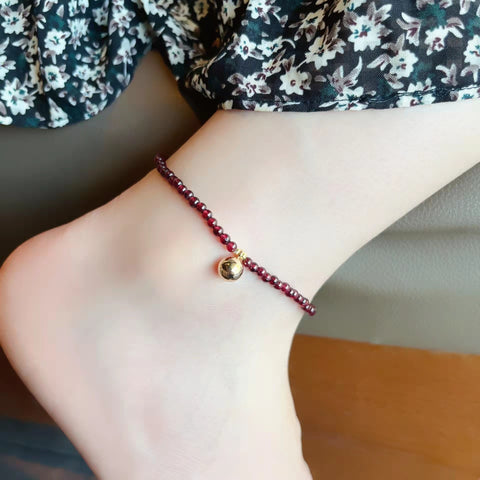 Cute Garnet Beautiful Anklelets with Wallet/Ball Charm