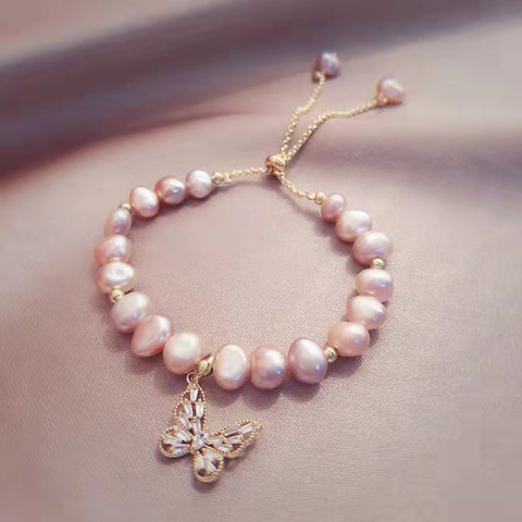 Gorgeous Pearl Butterfly Bracelet