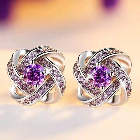 Gorgeous Purple Sparking Earrings
