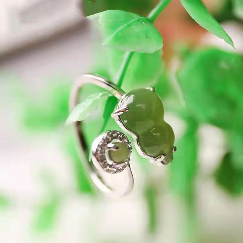Fashion Cute Elegant Jade Hulu Ring